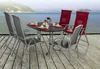 Gartentisch - Grau - Mecalit - Metallgestell - 140 x 90 cm Produktbild-Vorschau 2