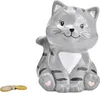 Spardose Katze Keramik 12x16x10cm grau Produktbild-Vorschau 3