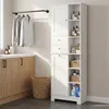 HOMCOM Badezimmerschrank Schmaler Badschrank mit 6 offenen Produktbild-Vorschau 8