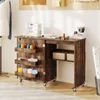 A sewing table with various sewing supplies. Podgląd zdjęcia produktu