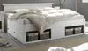 Bett "Hooge" weiß Pinie Landhaus Doppelbett mit 2x Produktbild-Vorschau 1