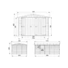Holzgarage 15 m² − Abstellraum mit Fenstern − Produktbild-Vorschau 2