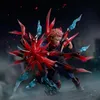 A dynamic action shot of a Yuji Itadori figure from Jujutsu Kaisen, surrounded by red and blue energy effects. Podgląd zdjęcia produktu