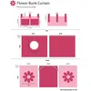 Rosa Vorhang mit Blumenmuster für Kinderzimmer, Ergänzung Produktbild-Vorschau 1