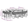 Design 11-tlg. Garten-Essgruppe mit Kissen Hellgrau Poly Produktbild-Vorschau 8