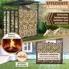 Houthok buiten met dak en 2 afdekzeilen 185x105x185cm 1m Productafbeelding-voorbeeld 4