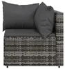 vidaXL Garten-Ecksofa mit Kissen Grau Poly Rattan Produktbild-Vorschau 5