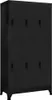 vidaXL Schließfachschrank Schwarz 90x45x180 cm Stahl Produktbild-Vorschau 3