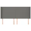 vidaXL Kopfteil mit Ohren Dunkelgrau 183x16x118/128 cm Produktbild-Vorschau 13