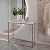 Furneo | Konsolentisch II - 80 cm - Weiß matt / Kupfer - Produktbild-Vorschau 2