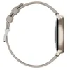 Side view of a smartwatch with a gold casing and a gray strap against a white background. Anteprima dell’immagine prodotto