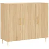 vidaXL Kredens dąb sonoma 90x34x80 cm materiał Podgląd zdjęcia produktu 2