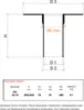 A technical diagram showing the dimensions and specifications of a flat roof drain. Produktbild-Vorschau