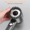 A hand holding a shower head with a silicone massage brush attachment. Produktbild-Vorschau