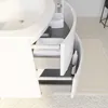 Mobile bagno sospeso 105 cm bianco lucido specchio a goccia Anteprima dell’immagine prodotto 5