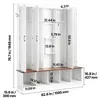 VEVOR Garderobenständer 1595x396x1948 mm, 4-in-1 Garderobe Produktbild-Vorschau 7