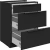 Küchen Unterschrank 60 cm SIENA Schwarz Vollauszug Produktbild-Vorschau 2