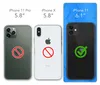 Comparison of iPhone models with compatibility indicators. Produktbild-Vorschau