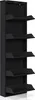 A black metal shoe cabinet with five doors. Produktbild-Vorschau