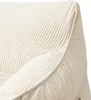 Poltrona pouf in velluto a coste BANANAIR 100x110 cm bianco Anteprima dell’immagine prodotto 7
