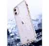A clear phone case with water droplets on it, set against a background of splashing water. Produktbild-Vorschau