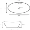 LuxeBath Waschbecken Aufsatzwaschbecken Oval, 59x39x20 cm, Produktbild-Vorschau 7