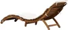 Lettino con cuscino in legno massiccio di acacia crema Anteprima dell’immagine prodotto 1