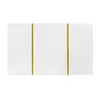 A white rectangular table with two vertical gold stripes. Produktbild-Vorschau