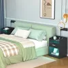Nachttisch mit LED-Beleuchtung mit 1 Schubladen 58x40x35cm Produktbild-Vorschau 3