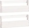 vidaXL Wand-Schuhregale 2 Stk. Weiß 59x9x23 cm Massivholz Produktbild-Vorschau 1