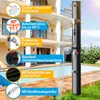 An outdoor shower next to a swimming pool with feature callouts. Produktbild-Vorschau