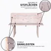 Mega Holz 3-Sitzer Gartenbank aus massiver Kiefer 118 cm Produktbild-Vorschau 4