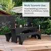 Bierzeltgarnitur Stretch 3-teilig 220x70cm Schwarz für Produktbild-Vorschau 4