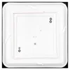 The underside of a square black and white ceiling light fixture with mounting clips and screws visible. Náhľad obrázku produktu