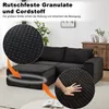 Modulares Cord-Schlafsofa 2-in-1, Corduroy Sofa mit Hocker Produktbild-Vorschau 4