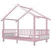 Merax Hausbett aus Metall 90x200cm, Jugendbett mit Produktbild-Vorschau 9