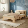 Homestyle4u Massivholzbett 90x200 Kiefer Natur – Bett mit Produktbild-Vorschau 2