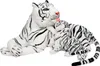 BRUBAKER Pluche tijger met babyontwerp, wit, 100 cm Productafbeelding-voorbeeld 1