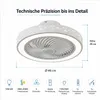 46cm Deckenventilator mit Beleuchtung - Leiser DC Motor Produktbild-Vorschau 3