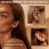Collage of images showing different earring styles on a person's ear. Anteprima dell’immagine prodotto