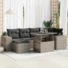 CLORIS 7-tlg. Garten-Sofagarnitur mit Kissen Grau Poly Produktbild-Vorschau 1