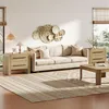 Nachttisch mit 2 Schubladen, 70cm Modern Braun Metallgriffe Produktbild-Vorschau 4