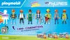 A group of Playmobil figures are displayed against a white background, with text and graphics promoting the 'My Figures' concept. Produktbild-Vorschau