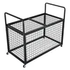 A black metal ball cart with two compartments and wheels, shown against a white background. Produktbild-Vorschau
