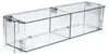A clear plastic storage container with two compartments. Produktbild-Vorschau