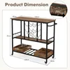 A diagram showing the dimensions of a kitchen cart. Podgląd zdjęcia produktu