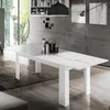 Weißer Hochglanz-Esstisch ausziehbar 140-190x90cm für Produktbild-Vorschau 1