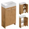 Keramikwaschbecken mit Unterschrank 40 cm stehend Eiche Produktbild-Vorschau 9