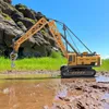 Toi-Toys Baufahrzeug Kranwagen mit Raupenketten 1:55 Metall Produktbild-Vorschau 15