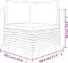 Garten-Ecksofas mit Kissen 2 Stk. Massivholz Teak Produktbild-Vorschau 5